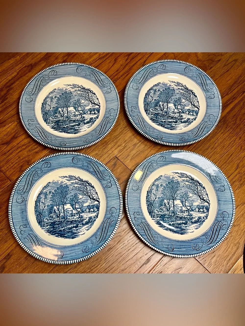 Vintage Currier & Ives Royal China Dinner Plate Old Grist Mill
